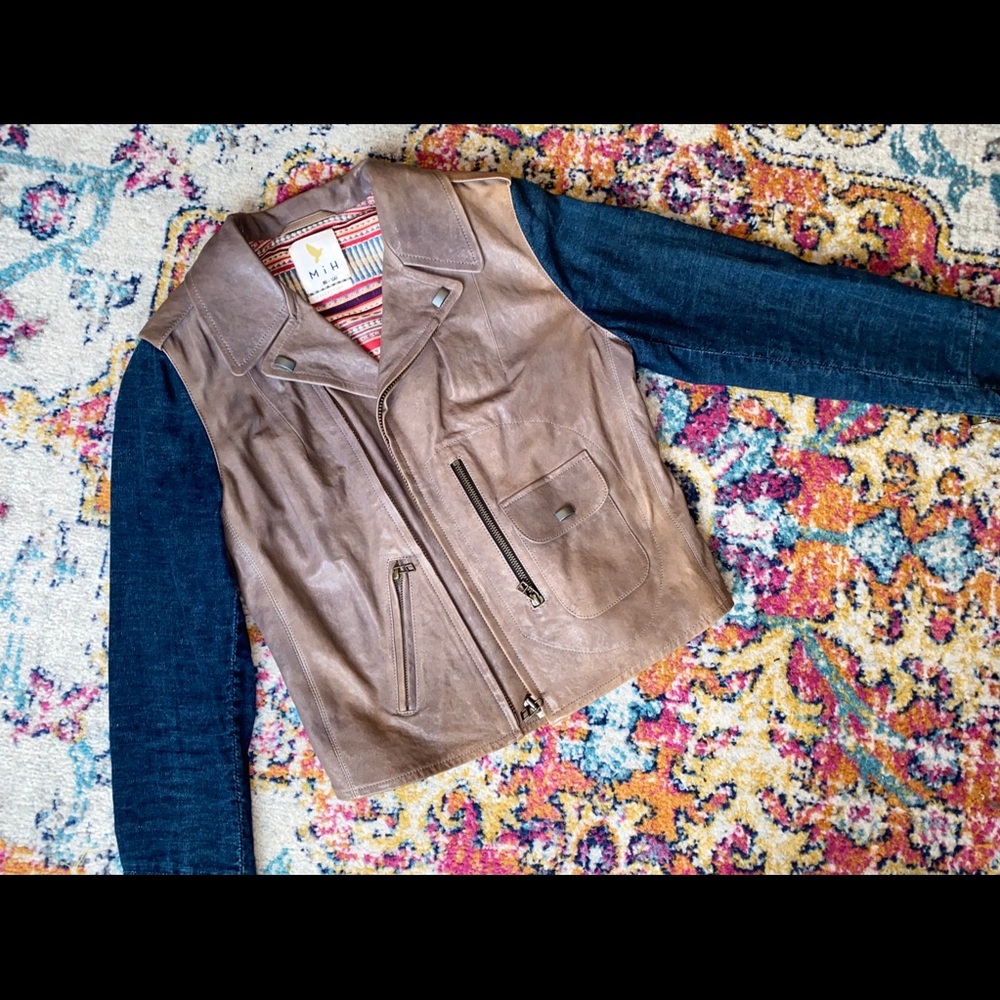 M.i.H Jeans- Leather & Denim Jacket  86/150
